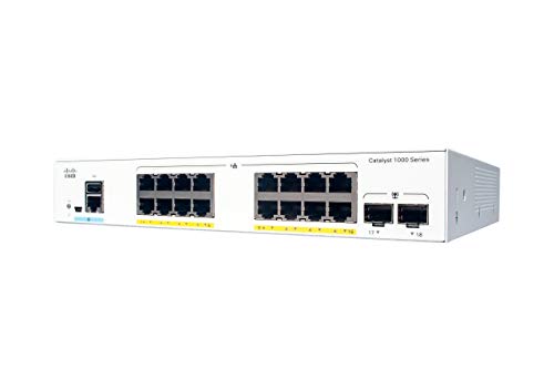 Cisco Catalyst 1000-16T-E-2G-L - Switch - Managed - 16 x 10/100/1000 + 2 x Gigabit SFP (uplink) - rack-mountable