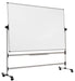 Best Value Bi-Office Earth - Revolving Whiteboard, Melamine, Mobile Board with Aluminium Frame, 150 x 120 cm