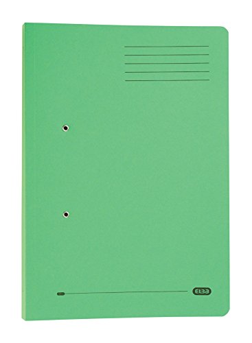 Best Value Elba Foolscap Strongline Spring Pocket Files, Green, 320 gsm, Pack of 25