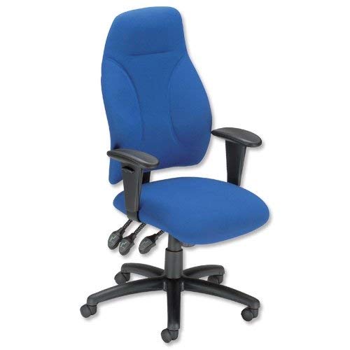 Esme Blue Fabric Posture Chair With Height Adjustable Arms OP000233