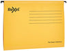 Rexel 2115588 Classic Reinforced A4 Suspension File, 150 Sheet Capacity, 15 mm V-Base Recycled Card, Pack of 25, Yellow