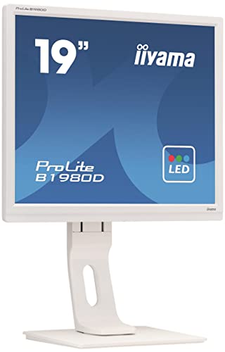 iiyama ProLite B1980D-W1 - LED monitor - 19" - 1280 x 1024 @ 60 Hz - TN - 250 cd/mï¿½ - 1000:1 - 5 ms - DVI, VGA - matt white