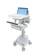 Ergotron StyleView - Cart for notebook / keyboard / mouse (open architecture) - medical - aluminium, zinc-plated steel, high-grade plastic - grey, white, polished aluminium - screen size: 17.3" wide - output: AC 230 V - 66 Ah - Lead Acid