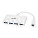 StarTech 4 Port USB C to 4 x USB-A USB C Hub - White