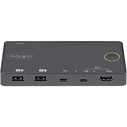 2 Port USB A HDMI USB C 4K KVM Switch