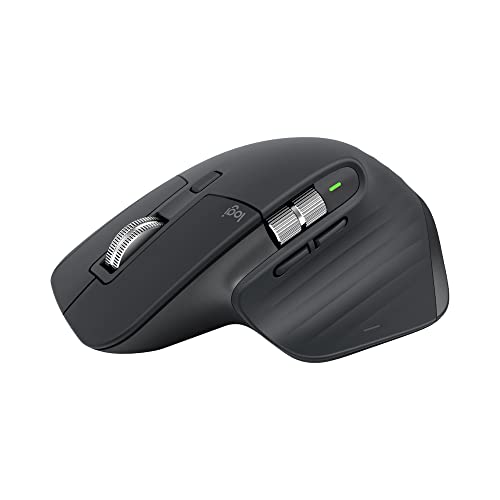 Logitech Master Series MX MASTER 3S - Mouse - ergonomic - optical - 7 buttons - wireless - Bluetooth, 2.4 GHz - Logitech Logi Bolt USB receiver - graphite