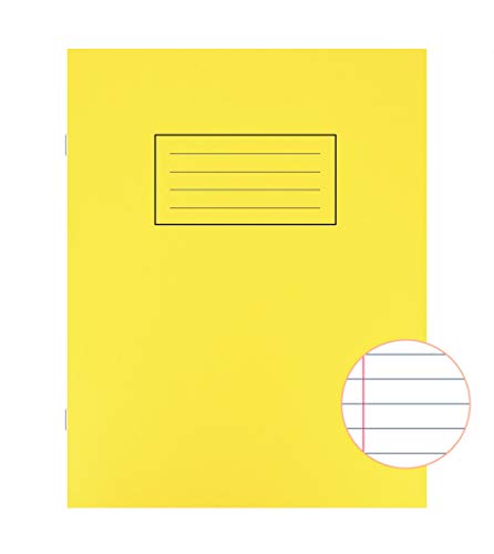 Best Value Silvine Exercise Book Ruled and Margin 80 Pages 229x178mm Yellow Ref EX103 [Pack of 10]