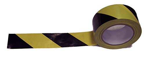 Best Value Robinson Young Value Lane Marking Tape 50mmx33m Black/Yellow