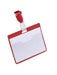 Best Value Durable 60 x 90 mm Name Badge with Clip - Red (Pack of 25)