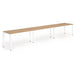 Dynamic Evolve Plus 1400mm Single Row 3 Person Desk Oak Top White Frame BE395