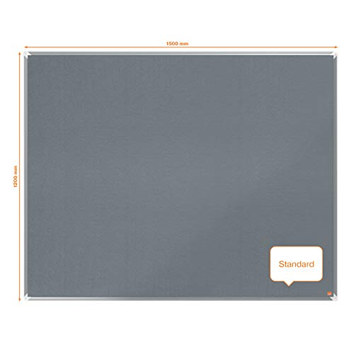 Nobo Premium Plus Grey Felt Notice Board 1500X1200Mm Dd