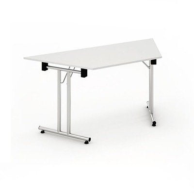 Dynamic Impulse 1600mm Folding Trapezium Table White Top I000711