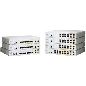 Cisco Catalyst Compact 2960C-8TC-S - Switch - Managed - 8 x 10/100 + 2 x shared Gigabit SFP - desktop, rack-mountable, wall-mountable - refurbished