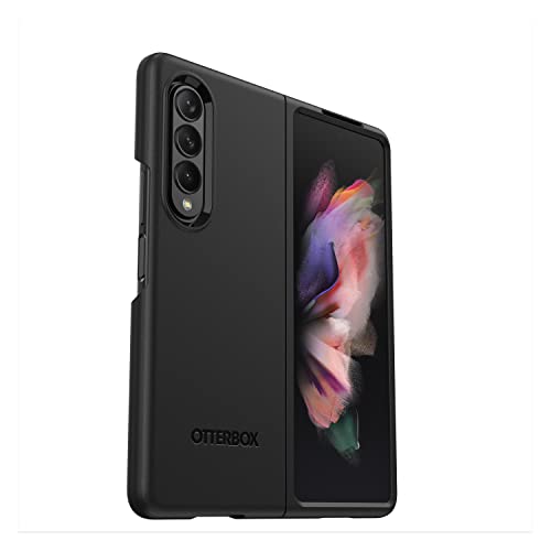 OtterBox Thin Flex Series - Back cover for mobile phone - polycarbonate, synthetic rubber, 90% recycled plastic - black - for Samsung Galaxy Z Fold3 5G