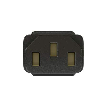 C2G Power Cord Splitter - Power splitter - BS 1363 (M) to IEC 60320 C13 - AC 250 V - 3 m - molded - black - United Kingdom