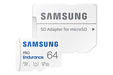 Samsung PRO Endurance 64GB Class 10 MicroSDHC Memory Card and Adapter