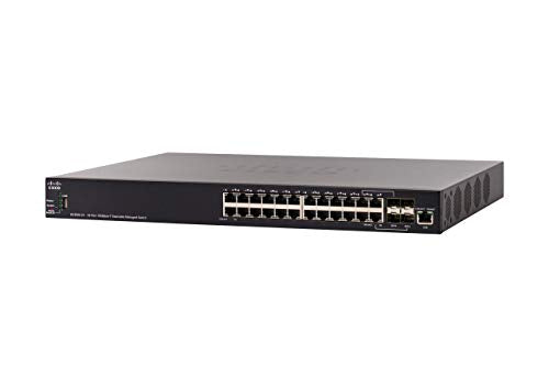 Cisco SX350X-24 - Switch - Managed - 20 x 10 Gigabit SFP+ + 2 x combo 10 Gigabit SFP+ + 2 x 10Gb Ethernet - rack-mountable