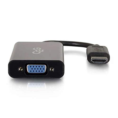 C2G HDMI to VGA and Stereo Audio Adapter Converter Dongle - Video converter - HDMI - HDMI, VGA - black