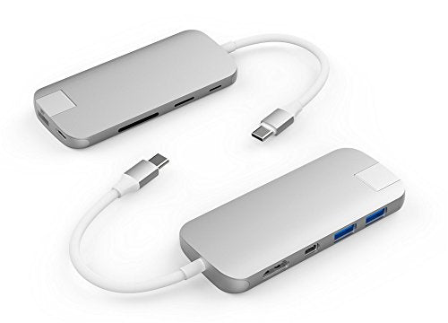 HyperDrive Slim 8 in 1 USB C Hub Silver