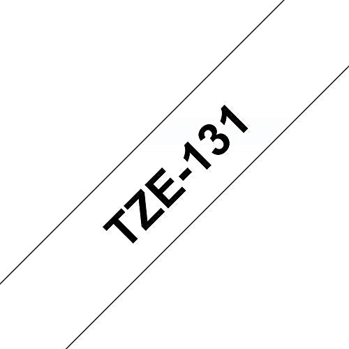 Best Value Brother TZe-111 Labelling Tape Cassette, 6 mm (W) x 8 m (L), Laminated, Brother Genuine Supplies - Black on Clear