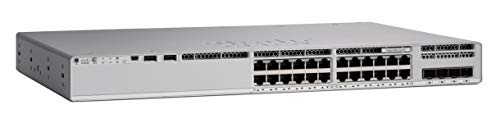 Cisco Catalyst 9200L - Network Essentials - switch - L3 - 24 x 10/100/1000 (PoE+) + 4 x 10 Gigabit SFP+ (uplink) - rack-mountable - PoE+ (740 W)