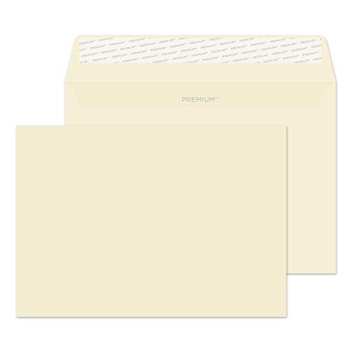 Best Value Blake Premium Business C5 162 x 229 mm 120 gsm Peel and Seal Wallet Envelopes (61455) Cream Wove - Pack of 50