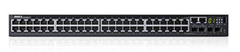 Dell Networking S3148P - Switch - L3 - Managed - 48 x 10/100/1000 (PoE+) + 2 x 10 Gigabit SFP+ + 2 x combo Gigabit SFP - front to back airflow - rack-mountable - PoE+ (30.8 W) - Dell Smart Value - with 1 Year Dell ProSupport