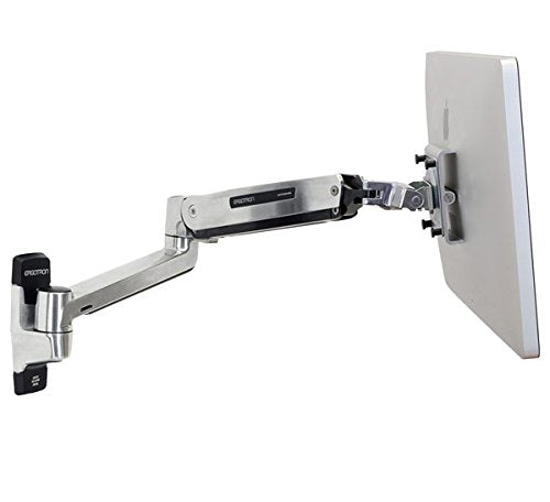 Ergotron LX HD Sit-Stand Wall Mount LCD Arm - Wall mount for LCD display - aluminium - polished aluminium - screen size: up to 46"