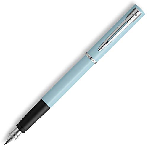 Waterman Allure Baby Blue Pastel Lacquer Fountain Pen Fine Nib Blue Ink With Gift Box