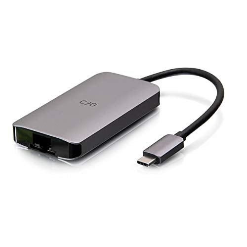 C2G USB C Dock with HDMI, USB, Ethernet, USB C & Power Delivery up to 100W - Docking station - USB-C / Thunderbolt 3 - HDMI - GigE