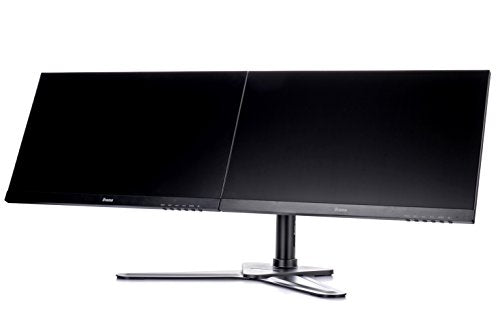 Iiyama DS1002D-B1 - Stand - for 2 monitors (adjustable arm) - black - screen size: 10"-30" - desktop stand - for ProLite E2783QSU-B1, XU2495WSU-B1, XUB2495WSU-B1