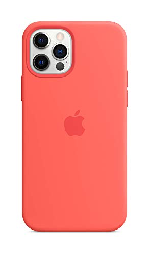 Apple Case with MagSafe - Back cover for mobile phone - silicone - pink citrus - for iPhone 12, 12 Pro