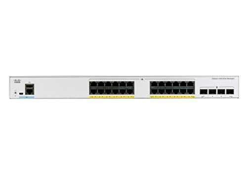 Cisco Catalyst 1000-24P-4X-L - Switch - Managed - 13 x 10/100/1000 (PoE+) + 11 x 10/100/1000 + 4 x 10 Gigabit SFP+ (uplink) - rack-mountable - PoE+ (195 W)