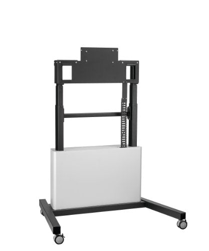 PFTE 7111 - Motorised large display trolley with cabinet - Silver/black