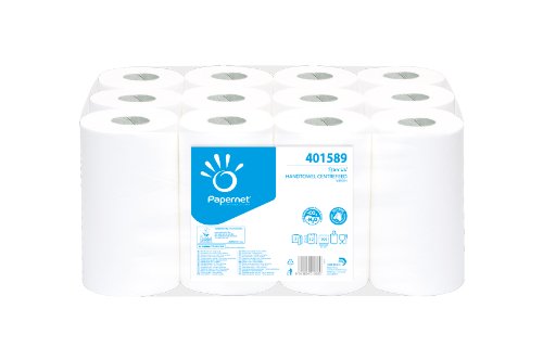 Best Value Papernet Special 401589Centrefeed Roll Towels, Pure Cellulose Ecolabel-White (Pack of 12)