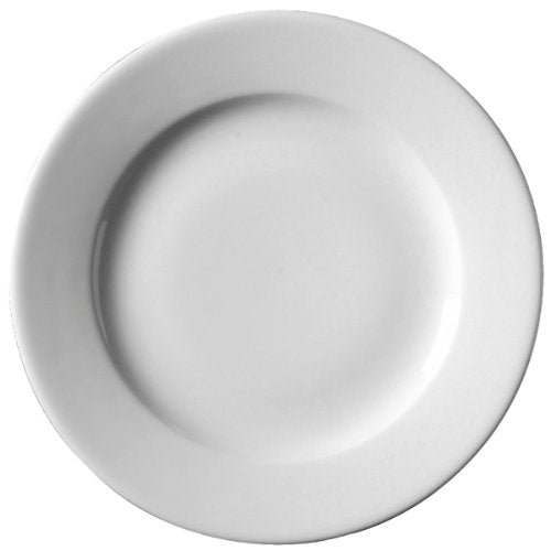 Best Value Royal Genware Classic Plates 23cm - Pack of 6 | 9inch Dinner Plates, Porcelian Plates, White Plates | Commercial Quality Tableware for Domestic and Catering Use