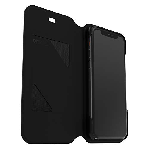 OtterBox Strada Via Sleek Soft Touch Protective Phone Case for Apple iPhone 11 Pro Black Night Booklet Style Folio Slim Profile Magnetic Latch Designe