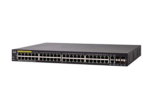 Cisco Small Business SG350-52P - Switch - L3 - Managed - 48 x 10/100/1000 (PoE+) + 2 x combo Gigabit SFP + 2 x Gigabit SFP - rack-mountable - PoE+ (375 W)