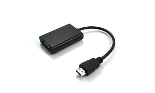 AddOn 8in HDMI to VGA Adapter Cable - Video converter - HDMI - VGA - black