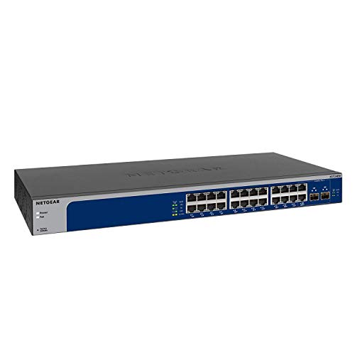 NETGEAR Plus XS724EM - Switch - smart - 22 x 100/1000/2.5G/5G/10GBase-T + 2 x combo 10 Gigabit SFP+ - desktop, rack-mountable