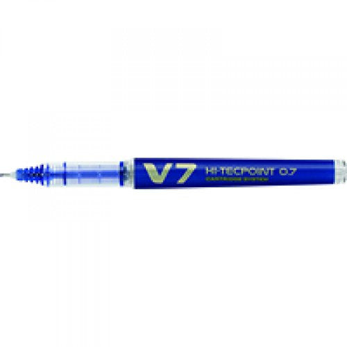 Best Value Pilot V7 Hi-Tecpoint Refillable Pen - Blue (Pack of 10)