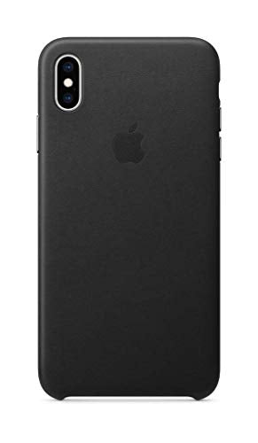 Apple - Back cover for mobile phone - leather - black - for iPhone XS Max