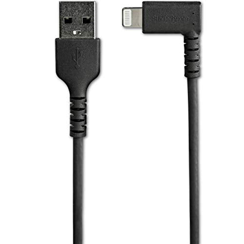 StarTech.com 2m Angled Lightning to USB Cable - Apple MFi Certified - Black