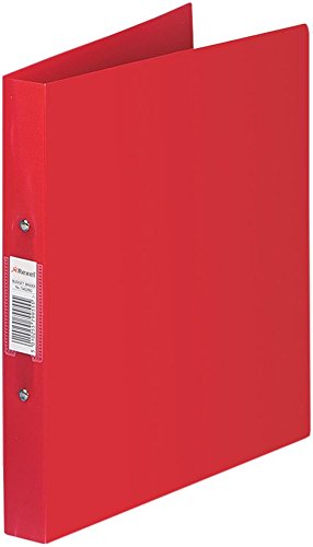 Best Value Rexel Budget Ring Binder Semi-rigid Polypropylene 2 O-Ring 25mm Size A4 Red Ref 13422RD [Pack of 10]