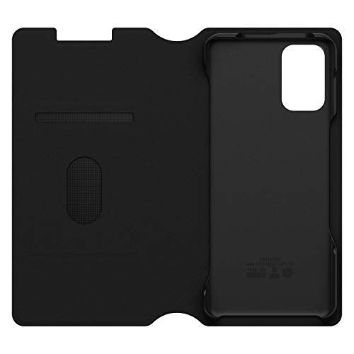 OtterBox Strada Series Via - Flip cover for mobile phone - polyurethane, polycarbonate - black night - for Samsung Galaxy S20+, S20+ 5G