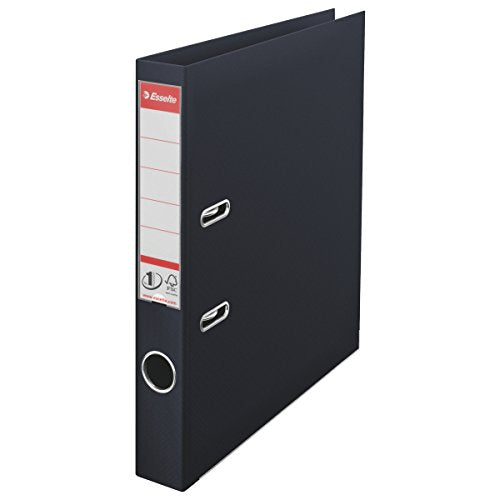 Best Value Esselte 811470 No. 1 Power A4 Lever Arch File with 50 mm Spine - Black, Pack of 10