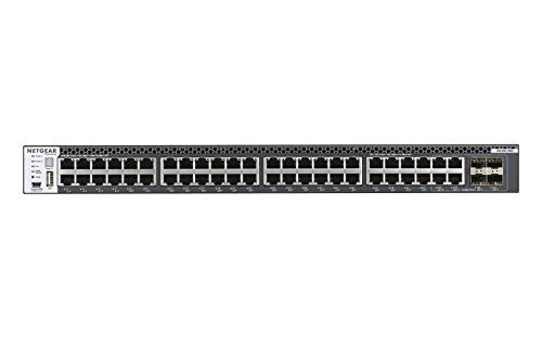 NETGEAR M4300-48X - Switch - L3 - Managed - 48 x 10 Gigabit Ethernet + 4 x shared 10 Gigabit SFP+ - front to back airflow - rack-mountable