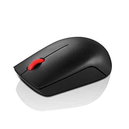 Lenovo Essential Compact - Mouse - right and left-handed - 3 buttons - wireless - 2.4 GHz - USB wireless receiver - black - OEM - for ThinkCentre M60, M90, ThinkEdge SE30, ThinkPad L14 Gen 2, L15 Gen 2, P14s Gen 2