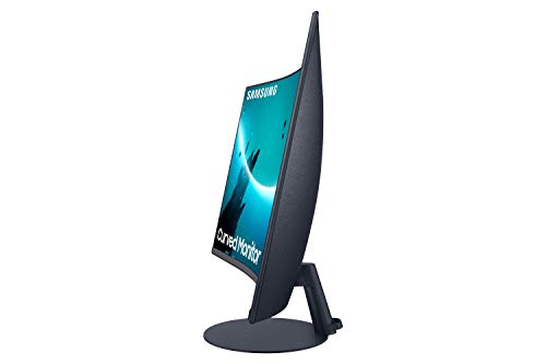 Samsung C32T550FDR - T55 Series - LED monitor - curved - 32" (32" viewable) - 1920 x 1080 Full HD (1080p) @ 75 Hz - VA - 250 cd/m? - 3000:1 - 4 ms - HDMI, VGA, DisplayPort - speakers - dark grey/blue