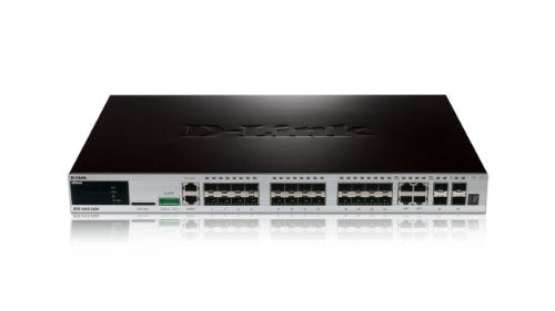 D-Link xStack 24-port 10/100/1000 Layer 2+ Stackable Managed Gigabit Switch including 4-port Combo 1000BaseT/SFP plus 4 10GE SFP+